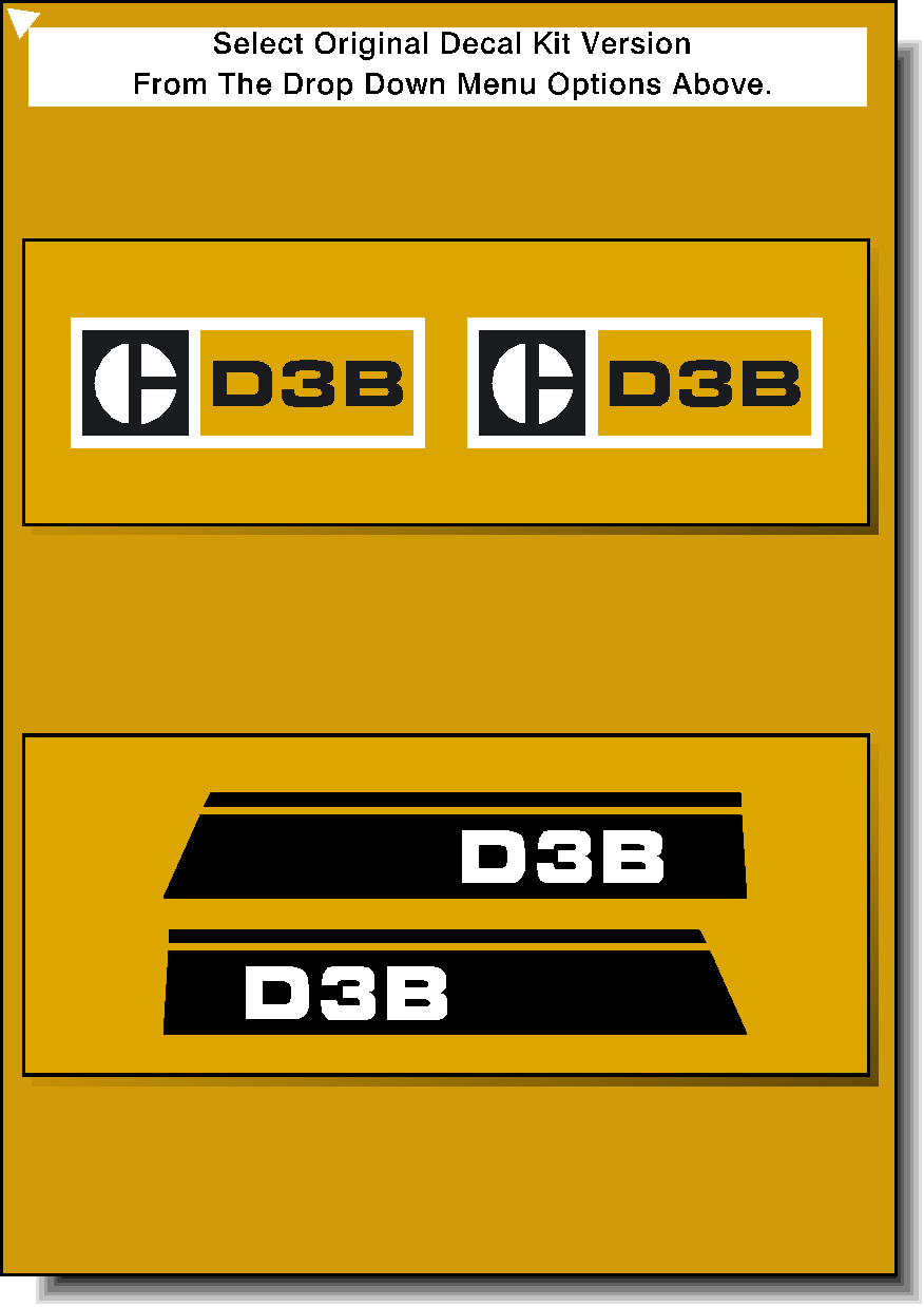 Cat Track Dozers D3B Decal Packages