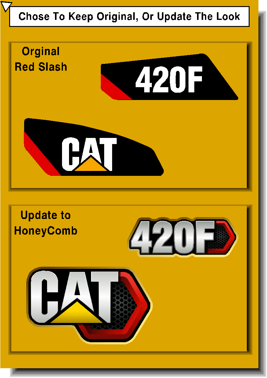 Cat Loader Backhoes 420F Decal Packages