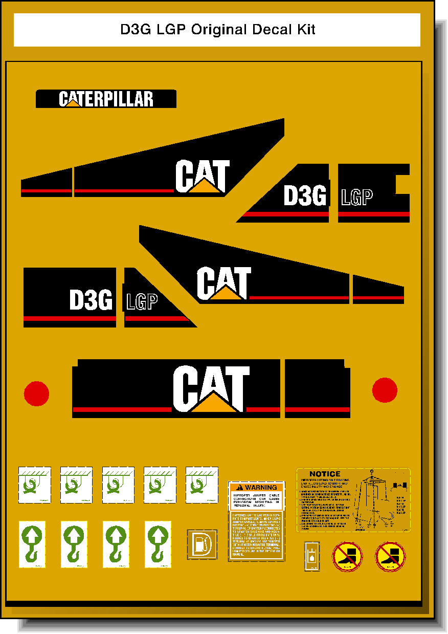 Cat Track Dozers D3G Decal Packages