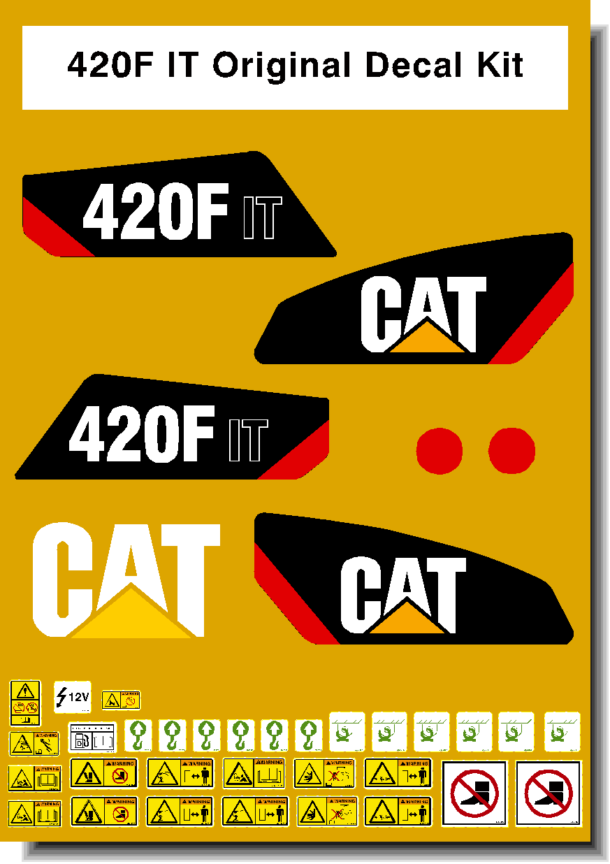 Cat Loader Backhoes 420F IT Decal Packages