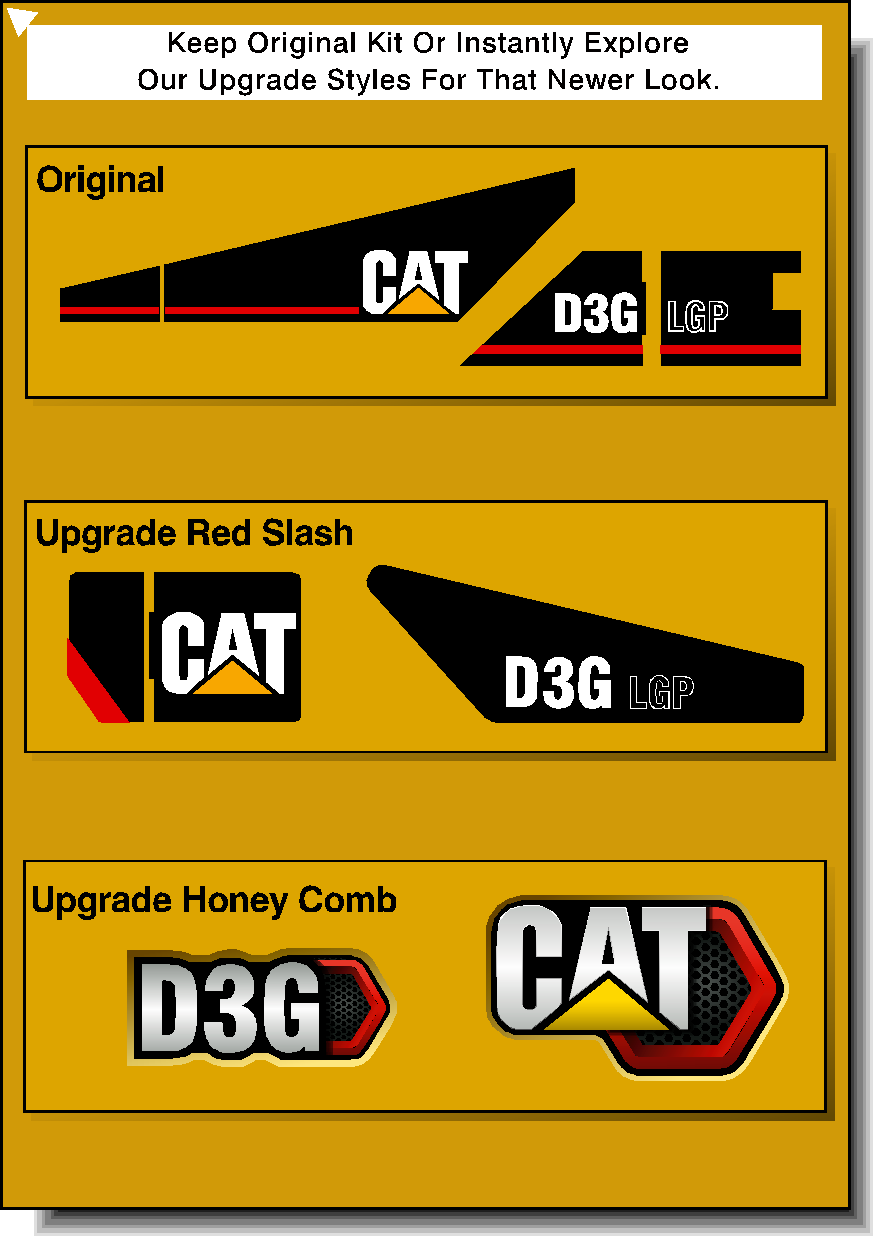 Cat Track Dozers D3G Decal Packages
