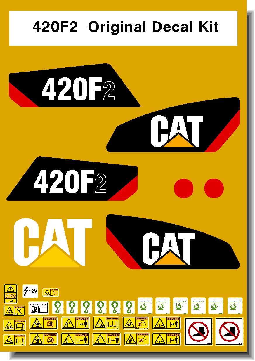 Cat Loader Backhoes 420F 2 Decal Packages