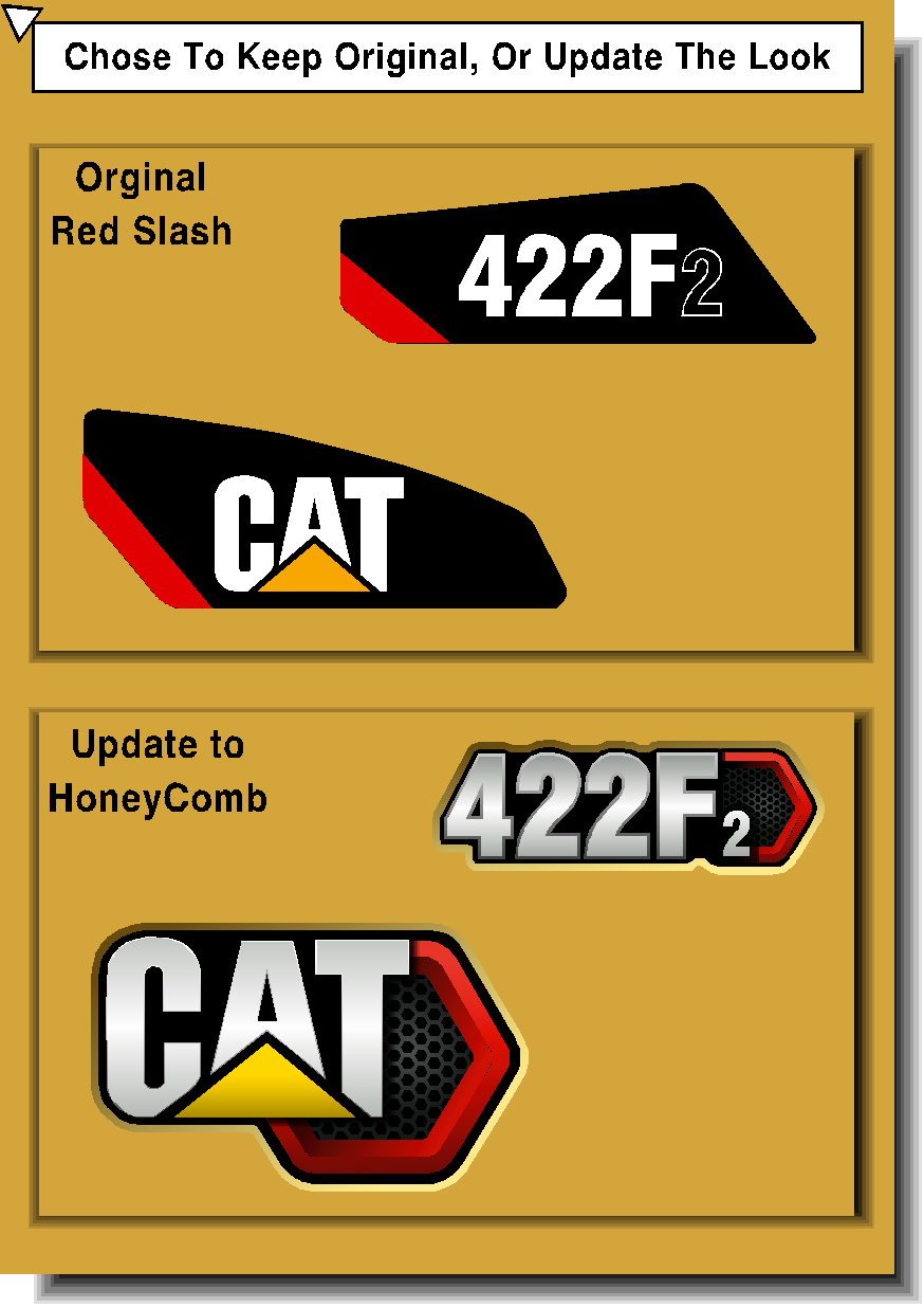 Cat Loader Backhoes 422F Decal Packages