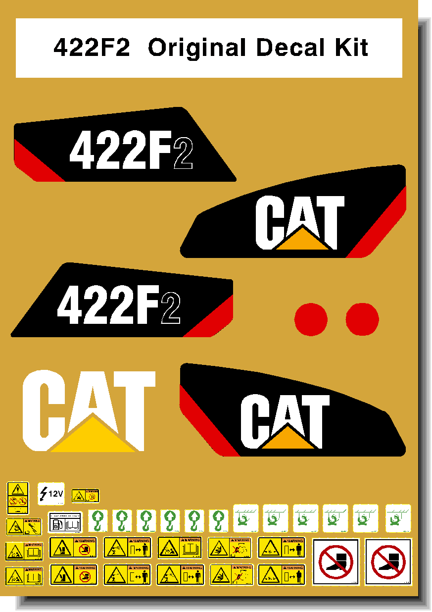 Cat Loader Backhoes 422F 2 Decal Packages