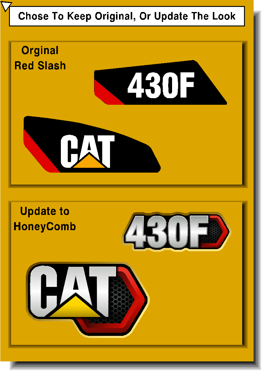 Cat Loader Backhoes 430F Decal Packages
