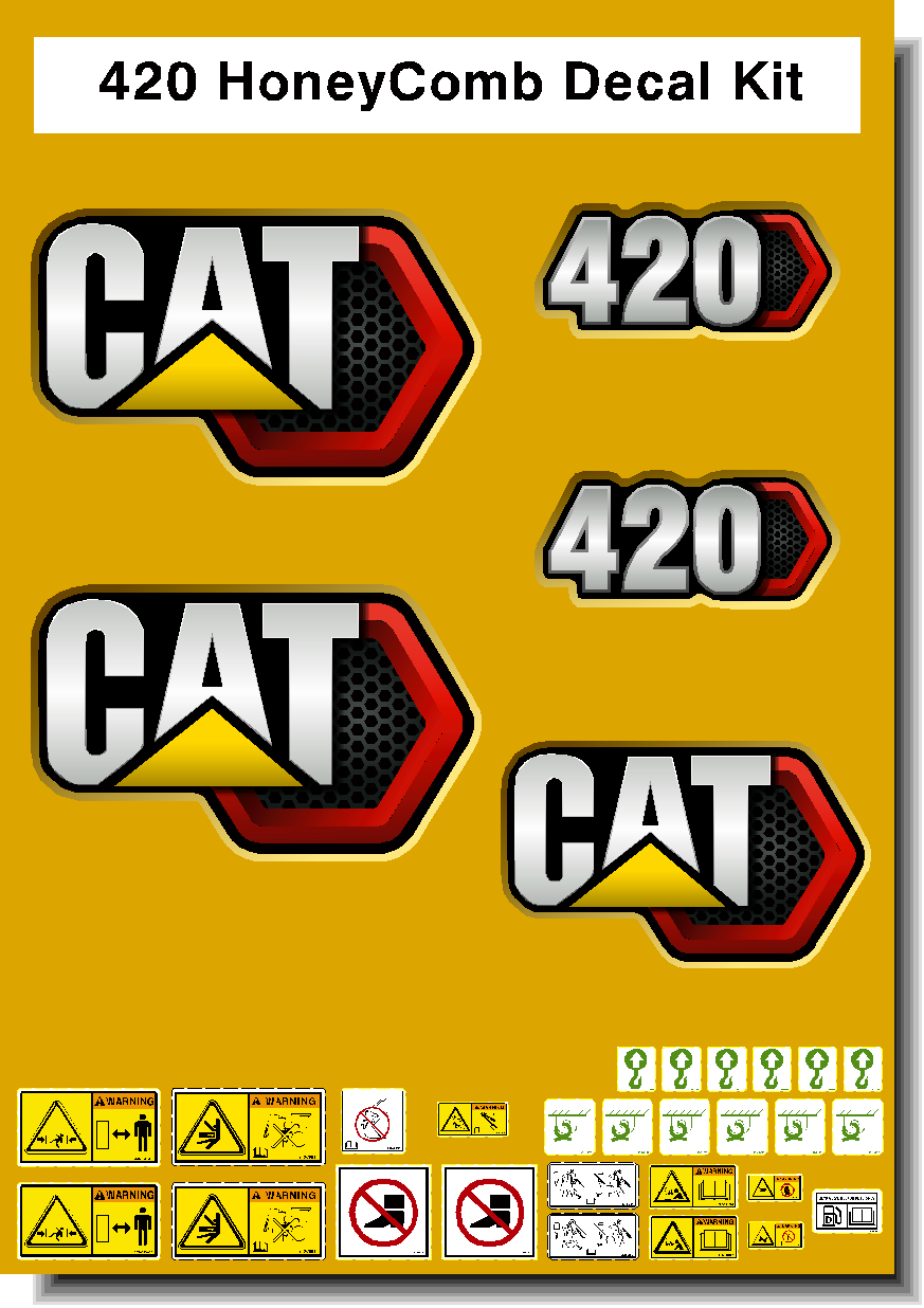 Cat Loader Backhoes 420 Decal Packages