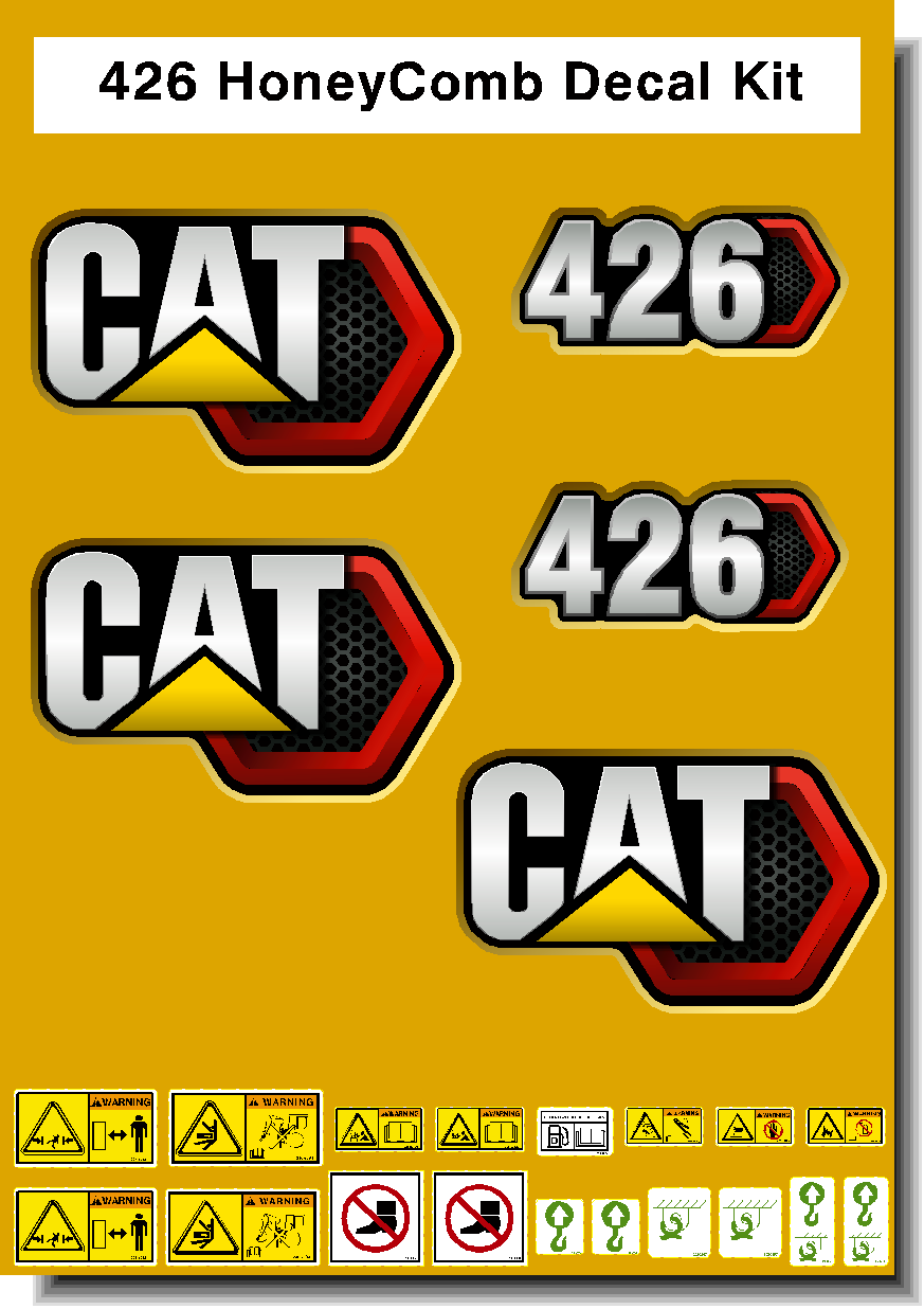 Cat Loader Backhoes 428 Decal Packages