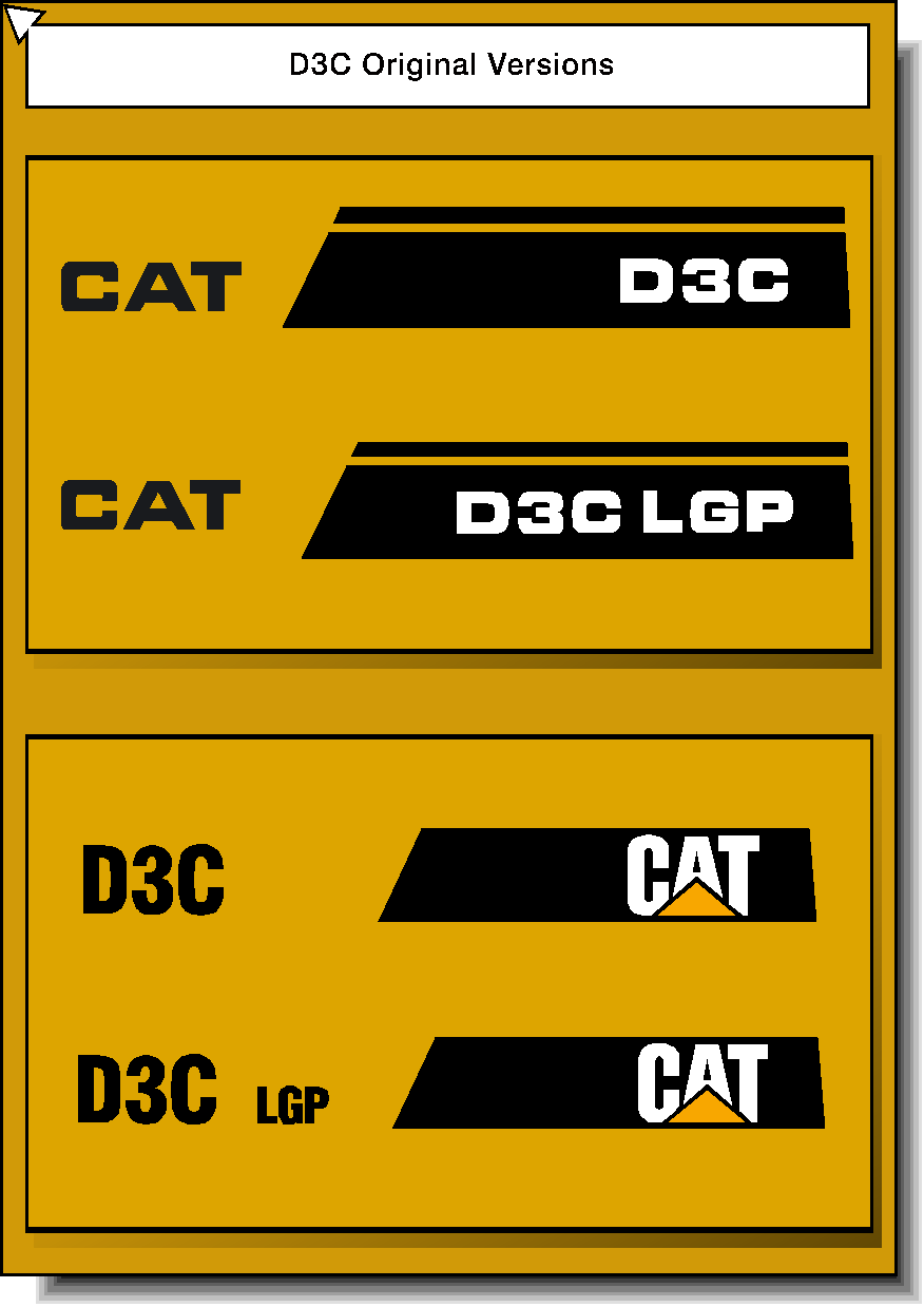 Cat Track Dozers D3C Decal Packages