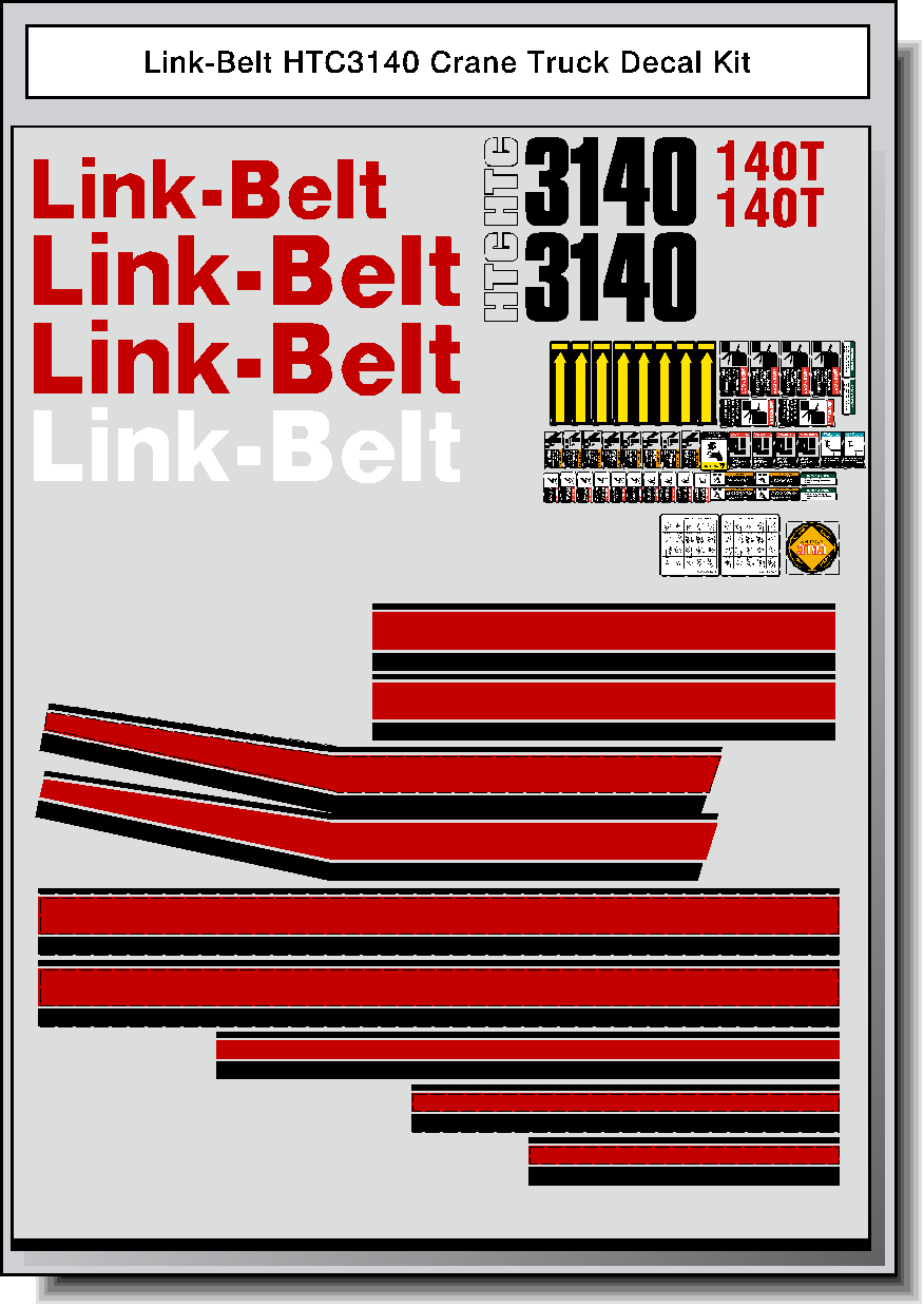 Link Belt Crane HTC 3140 Decal Packages