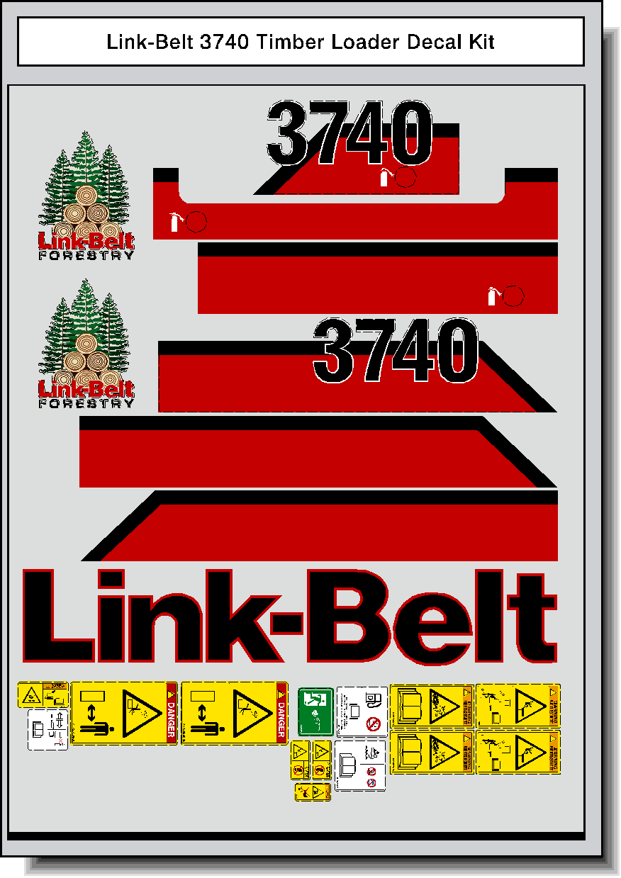 Link Belt Timber Loader 3740 Decal Packages
