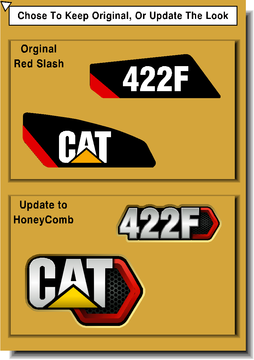 Cat Loader Backhoes 422F Decal Packages