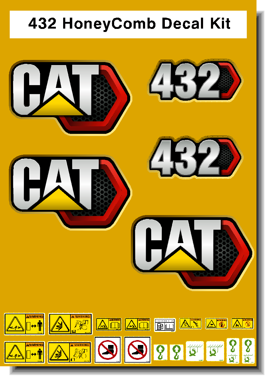 Cat Loader Backhoes 432 Decal Packages