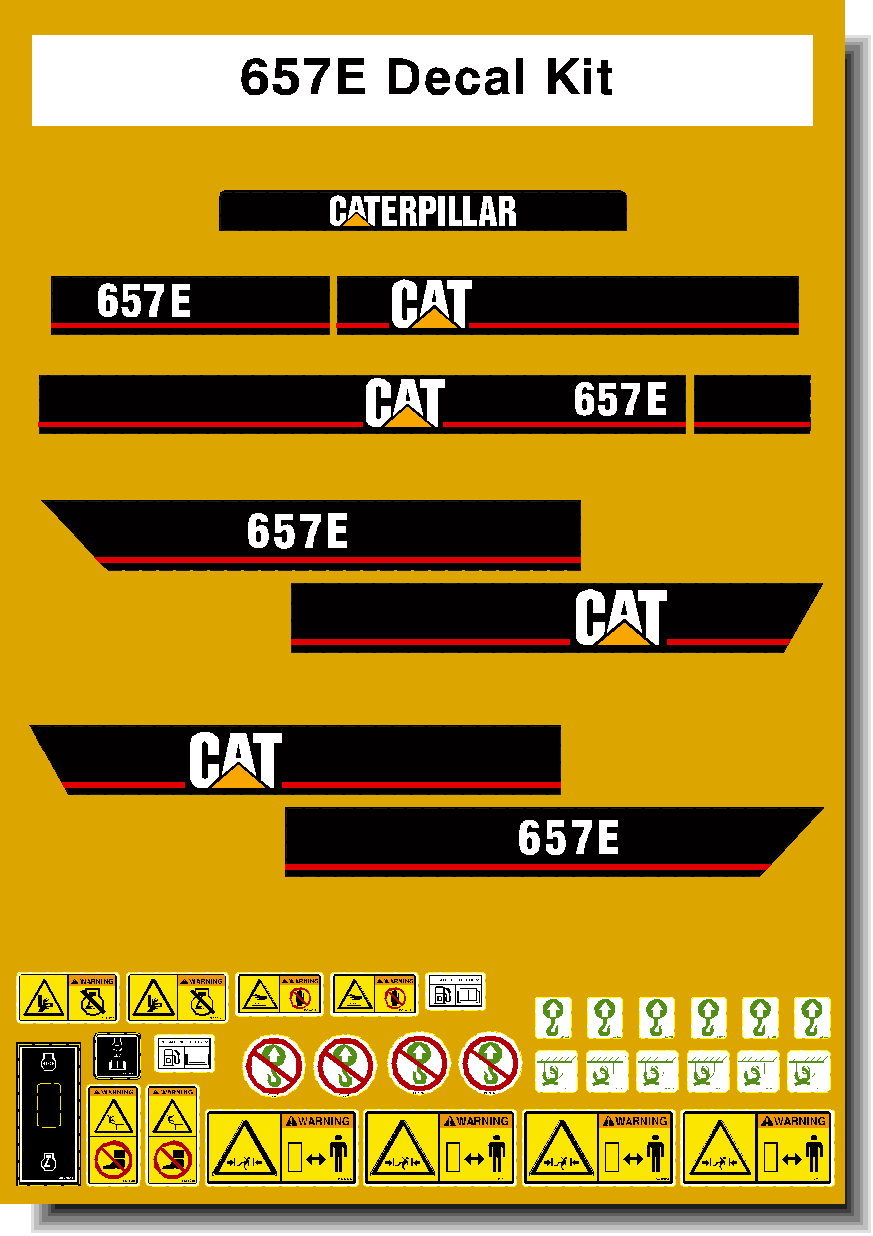 Cat Scraper 657E Decal Packages