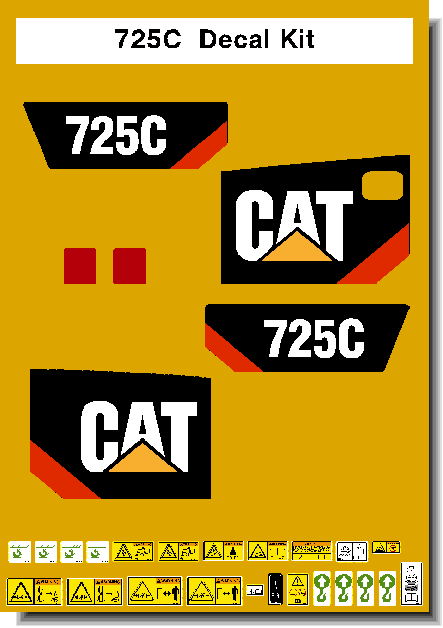 Cat Off Highway Truck 725C Decal Packages