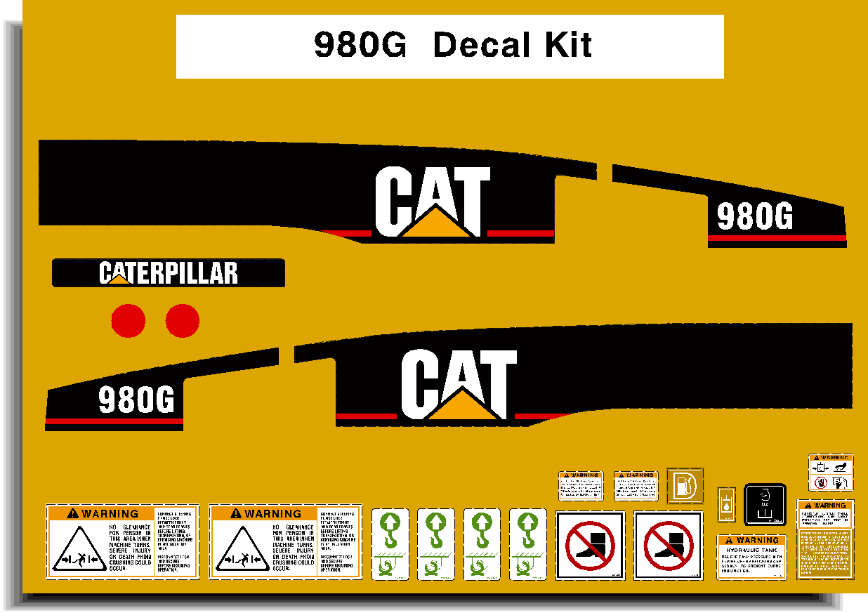 Cat Wheel Loader 980G Decal Packages