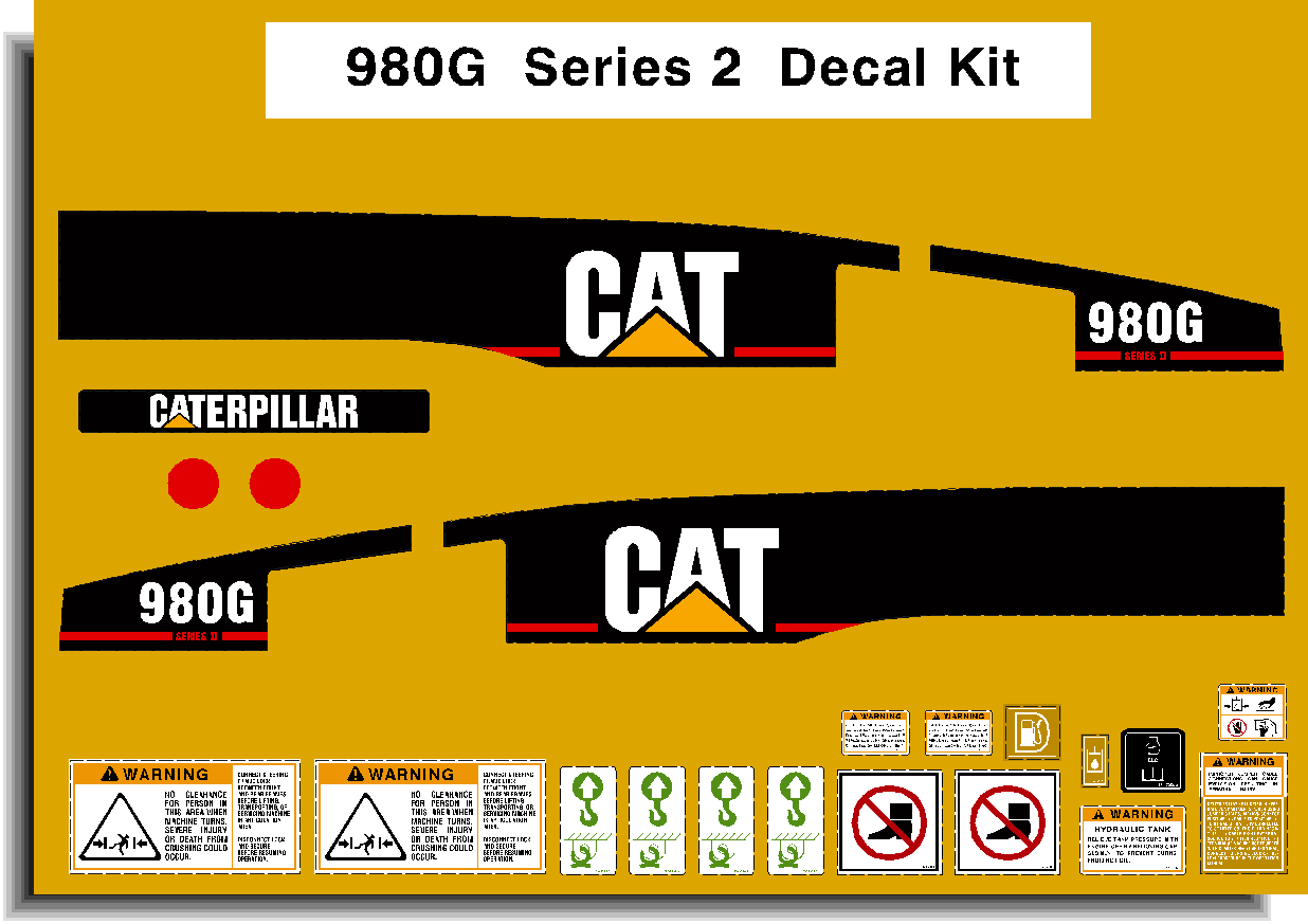 Cat Wheel Loader 980G  2 Decal Packages