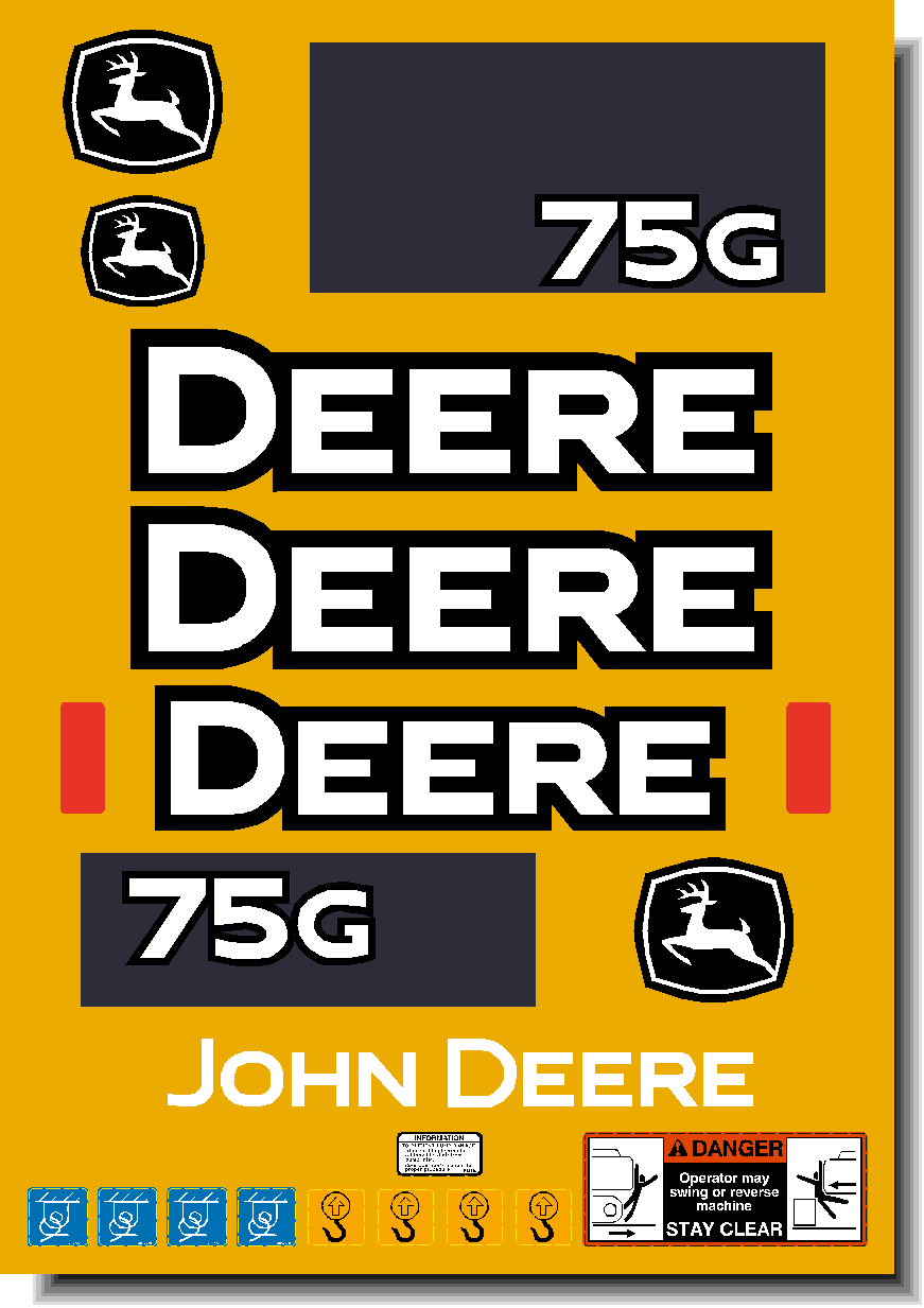 Deere Excavators 75G Decal Packages
