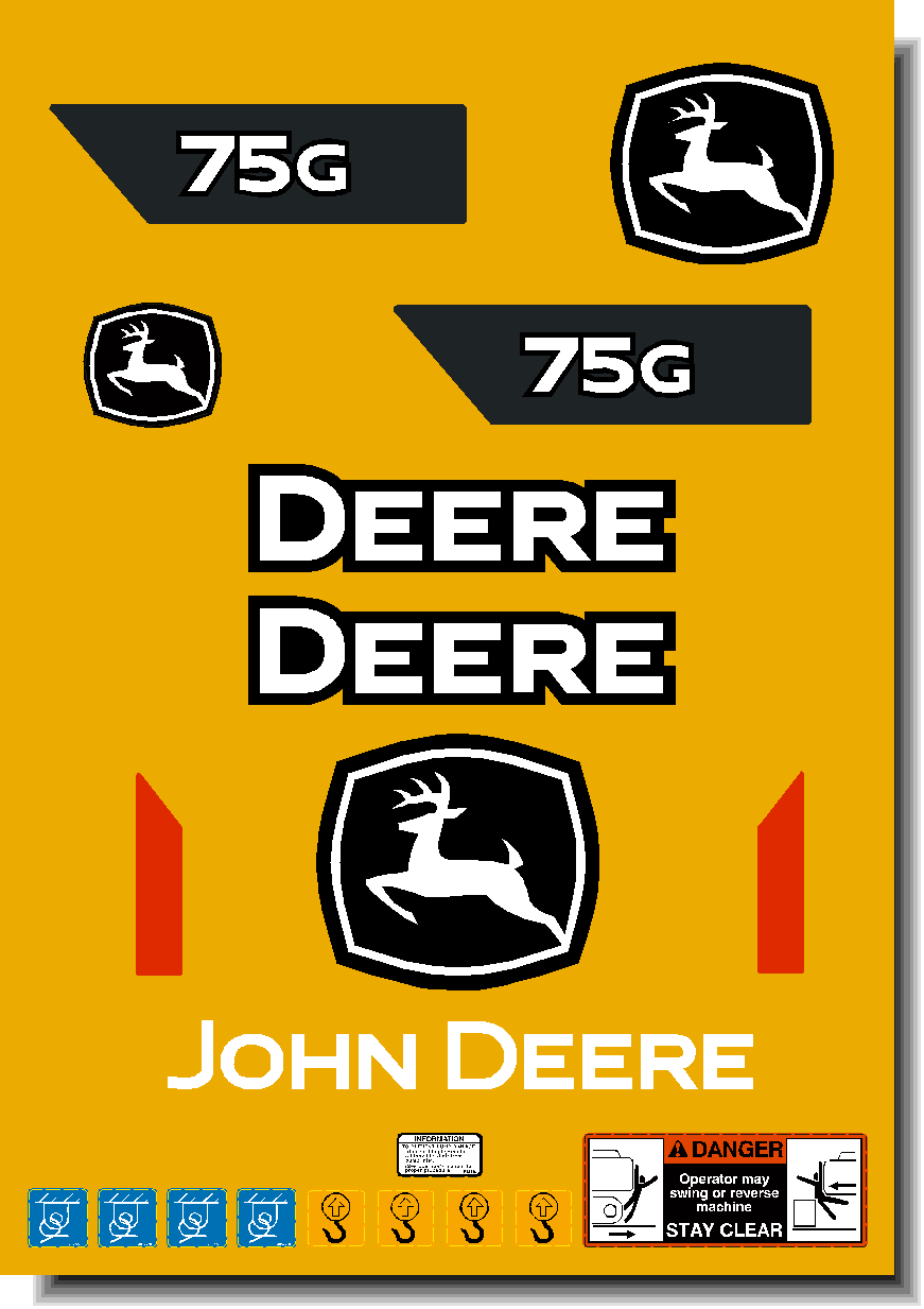Deere Excavators 75G Decal Packages