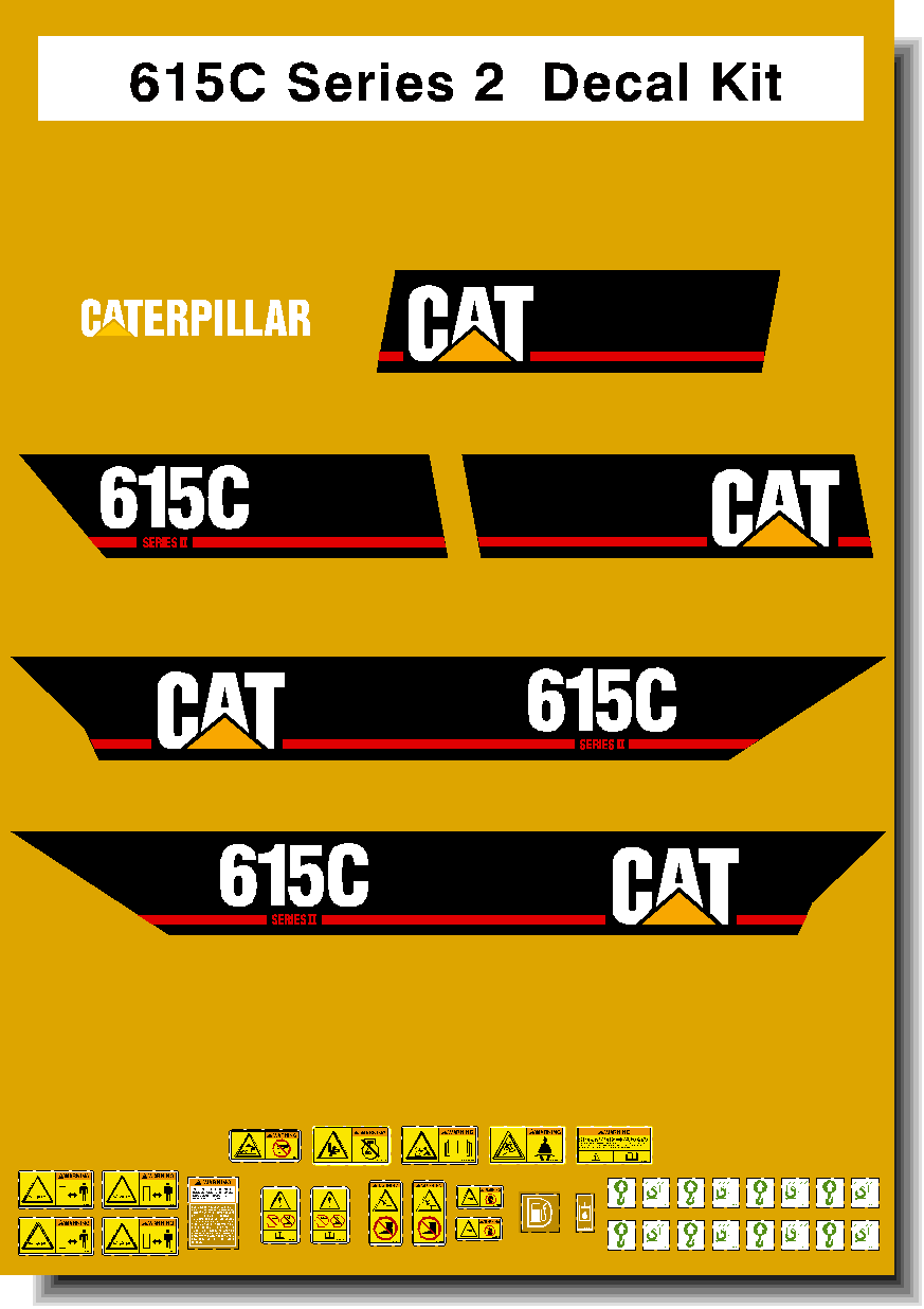 Cat Scraper 615C Series 2 Decal Packages