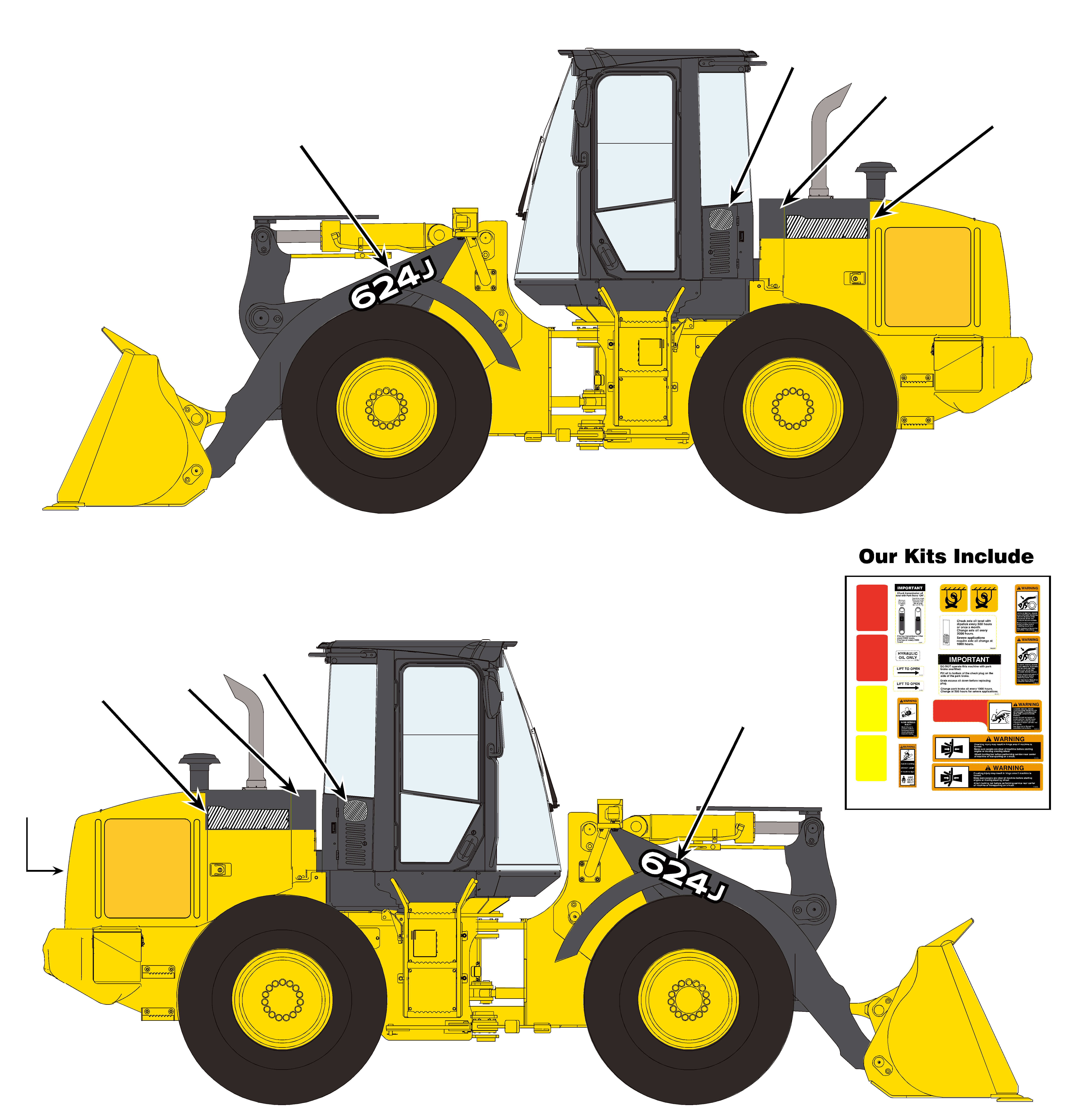 VINYL CUT SEE DETAILS AND PICTURES JOHN DEERE 46A TRACTOR  LOADER DECAL SET